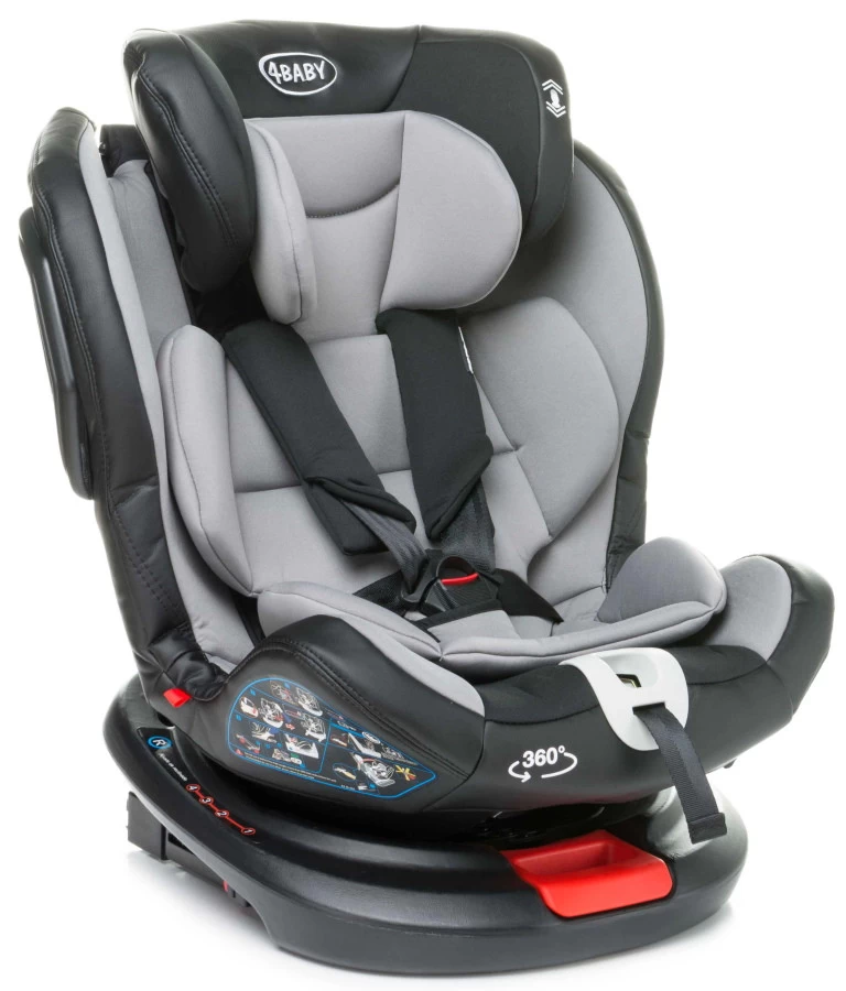 4Baby Roto-Fix Light Grey 360º 0-36 Kg Isofix Autostoel 11 4Baby Roto-Fix Light Grey 360º 0-36 Kg Isofix Autostoel - Afbeelding 9