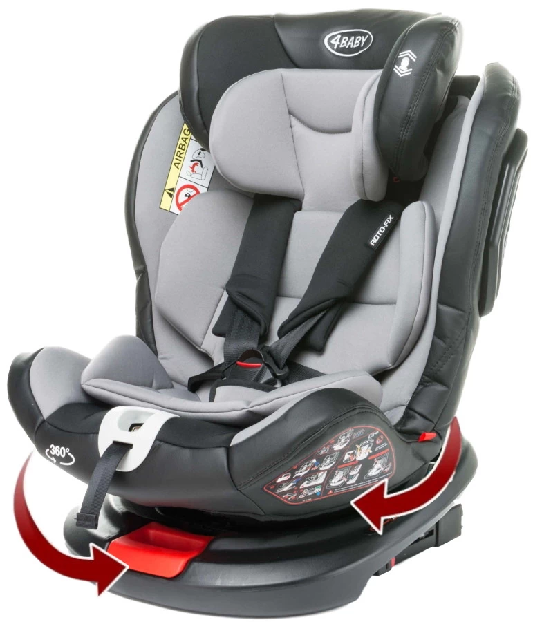 4Baby Roto-Fix Light Grey 360º 0-36 Kg Isofix Autostoel 3 4Baby Roto-Fix Light Grey 360º 0-36 Kg Isofix Autostoel