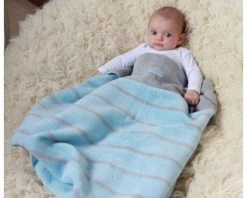 Zaffiro Grijs & Lichtblauw Gestreept 75 X 100 Cm Wiegdeken 15205 -Babywinkel Verkoop 68e9dc2c002bf90b5102e16c 4