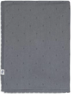 Jollein Pointelle Storm Grey 100 X 150 Cm Ledikantdeken 516-522-66064 -Babywinkel Verkoop Deken Ledikant 100x150cm Pointelle Storm Grey 1