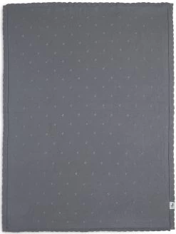 Jollein Pointelle Storm Grey 100 X 150 Cm Ledikantdeken 516-522-66064 -Babywinkel Verkoop Deken Ledikant 100x150cm Pointelle Storm Grey 3