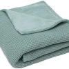 Jollein Basic Knit Forest Green / Fleece 75 X 100 Cm Wiegdeken 517-511-65219 -Babywinkel Verkoop Jollein Basic Knit Forest Green 5 shop clipped rev 1