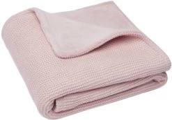Jollein Basic Knit Pale Pink / Fleece 75 X 100 Cm Wiegdeken 517-511-65310
