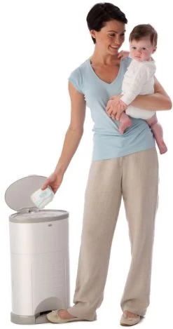 Korbell Wit Nappy Disposal System Luieremmer M250DSW -Babywinkel Verkoop Korbell Nappy Disposal System Luieremmer 4 5