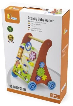 Viga Activity Walker Multicolor Houten Loopwagen 50950 -Babywinkel Verkoop Viga Activity Walker Multicolor Houten Loopwagen 50950 8