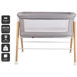 Babygo Goodnight Grey Wieg 4361 -Babywinkel Verkoop babygo goodnight grey wieg aan bed 1