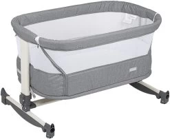 Babygo Vivaldi Grey Wieg Aan Bed 4651 -Babywinkel Verkoop babygo vivaldi grey wieg aan bed 4651 1