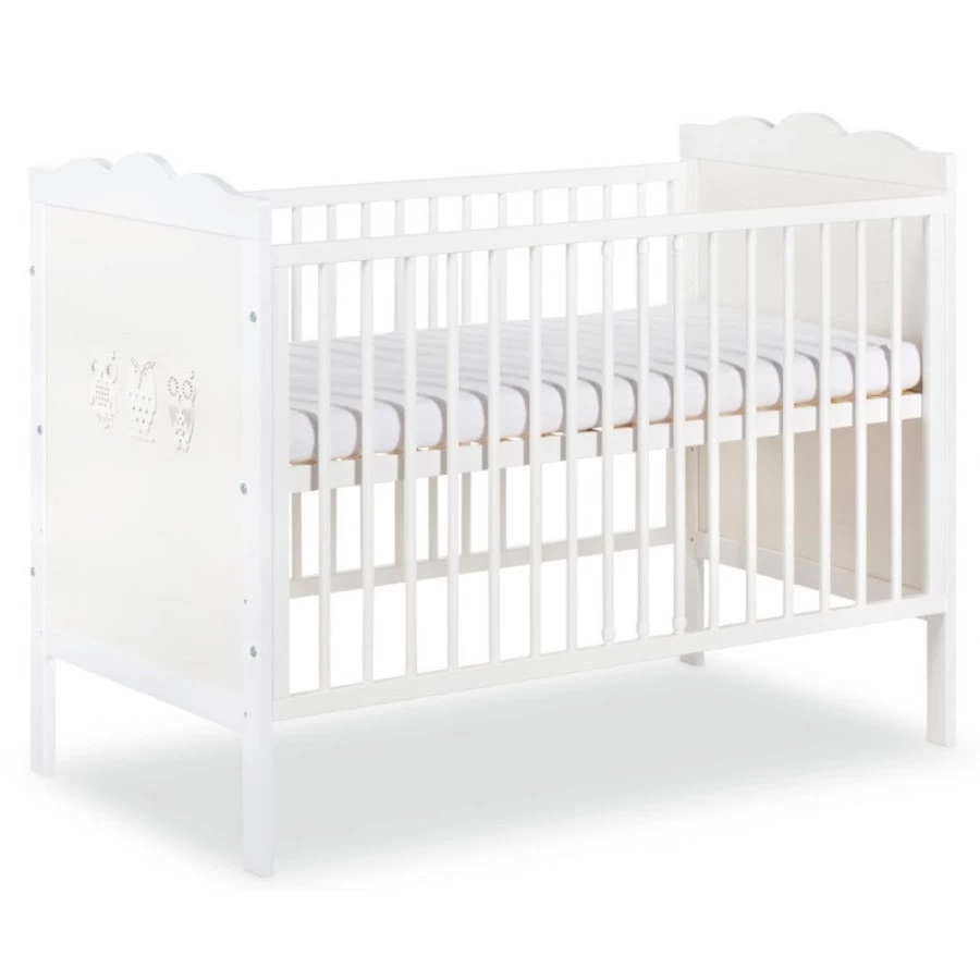 Babykamer Uil Wit: Ledikant, Commode En Open Kast 4 Babykamer Uil Wit: Ledikant, Commode En Open Kast - Afbeelding 2