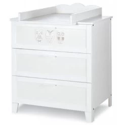 Babykamer Uil Wit: Ledikant, Commode En Open Kast 11 Babykamer Uil Wit: Ledikant, Commode En Open Kast -Babywinkel Verkoop babykamer uil wit ledikant commode en 2 deurs kast 2 2