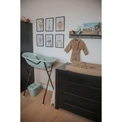 MamaLoes Grijs Badset Incl. Zwarte Badstandaard -Babywinkel Verkoop badstof nougat 03 3