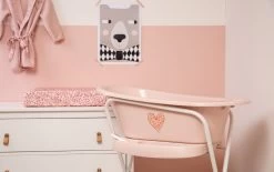 Bébé-jou Bebe-Jou Mellow Rose 98 Cm Click Badstandaard 2200056 -Babywinkel Verkoop bebe jou leopard pink click badje 4 1