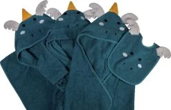 Blush & Blossom Dragon Diego 0-1jr Badstof Badjas TR-BB4206 -Babywinkel Verkoop blush blossom dragon diego badcape bathrobe bibs poncho 1