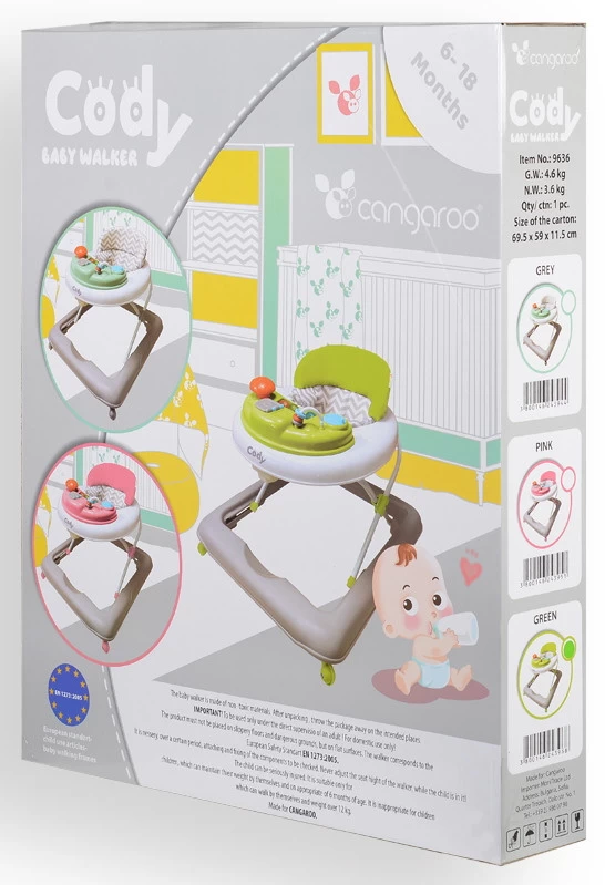Cangaroo Baby Walker Cody Pink Loopstoel 3951 9 Cangaroo Baby Walker Cody Pink Loopstoel 3951 - Afbeelding 7