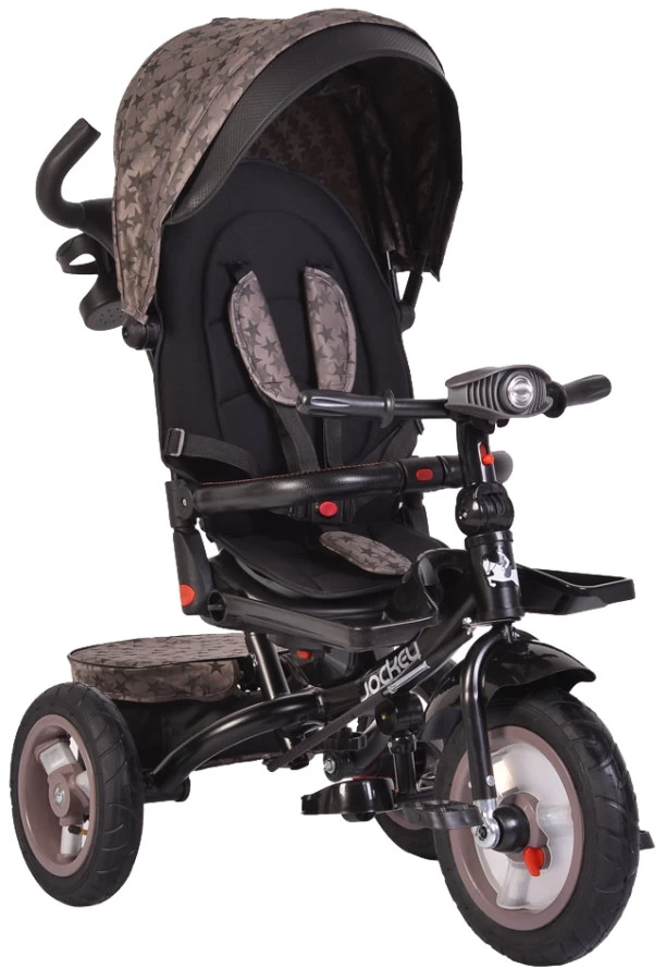 Cangaroo Jockey Trike Beige Stars Driewieler Met Duwstang En Zonnekap 3 Cangaroo Jockey Trike Beige Stars Driewieler Met Duwstang En Zonnekap