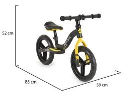 Cangaroo Kiddy Zwart/Geel Loopfiets 109567 -Babywinkel Verkoop cangaroo kiddy zwart geel loopfiets 109567 4