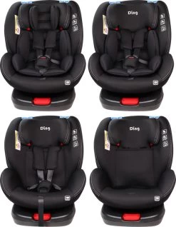Ding Cruz Black 360° Isofix Autostoel 0-36kg DI-101919 -Babywinkel Verkoop di 101919 ding cruz black 4options 1