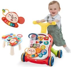 Eco Toys Study Desk Walker Yellow Loopwagen HC505278 -Babywinkel Verkoop eco toys study desk walker yellow loopwagen hc505278 3