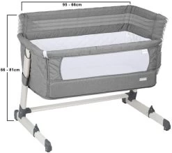 Babygo Together Grey Wieg Aan Bed 4601 -Babywinkel Verkoop i no460 1 together heigths