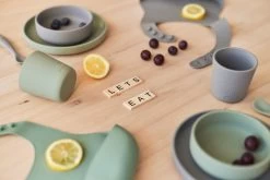 Jollein Ash Green Siliconen Dinerset 705-007-00095 -Babywinkel Verkoop jollein siliconen dinerset 6