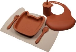 Tryco Leopard Sienna Siliconen Bord TR-392816 -Babywinkel Verkoop leopard sand silicone collection 04 1