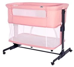 Lorelli Milano Pink 2-in-1 Wieg Aan Bed 1008044-0001 -Babywinkel Verkoop lorelli milano pink 2 in 1 wieg aan bed 1008044 0001 3