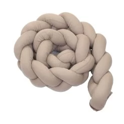 MamaLoes Amy Ajour Nougat 210 Cm Braided Bedbumper 84269 -Babywinkel Verkoop mamaloes amy ajour nougat 210 cm braided bedbumper 84269 3