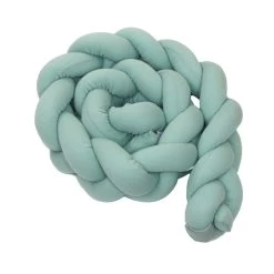 MamaLoes Amy Ajour Stonegreen 210 Cm Braided Bedbumper 84270 -Babywinkel Verkoop mamaloes amy ajour stonegreen 210 cm braided bedbumper 84270 3