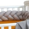 MamaLoes Amy Pure Grijs 210 Cm Braided Bedbumper 80146 -Babywinkel Verkoop mamaloes amy pure grijs 210 cm braided bedbumper 80146 3