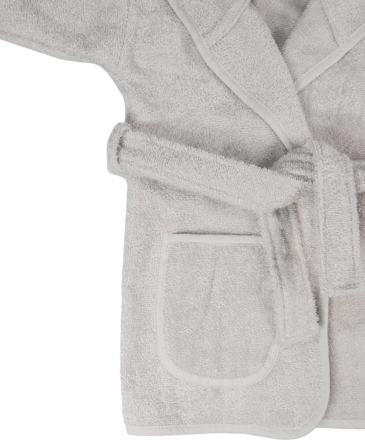 MamaLoes Badstof Light Grey 1-2jr Badjas ML5386 6 MamaLoes Badstof Light Grey 1-2jr Badjas ML5386 - Afbeelding 4