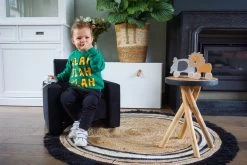 Ding Jamie Velvet Zwart Kinderfauteuil DI-34203 -Babywinkel Verkoop mamaloes ding jamie 09 4