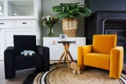 Ding Jamie Velvet Okergeel Kinderfauteuil DI-34201 -Babywinkel Verkoop mamaloes ding jamie 14