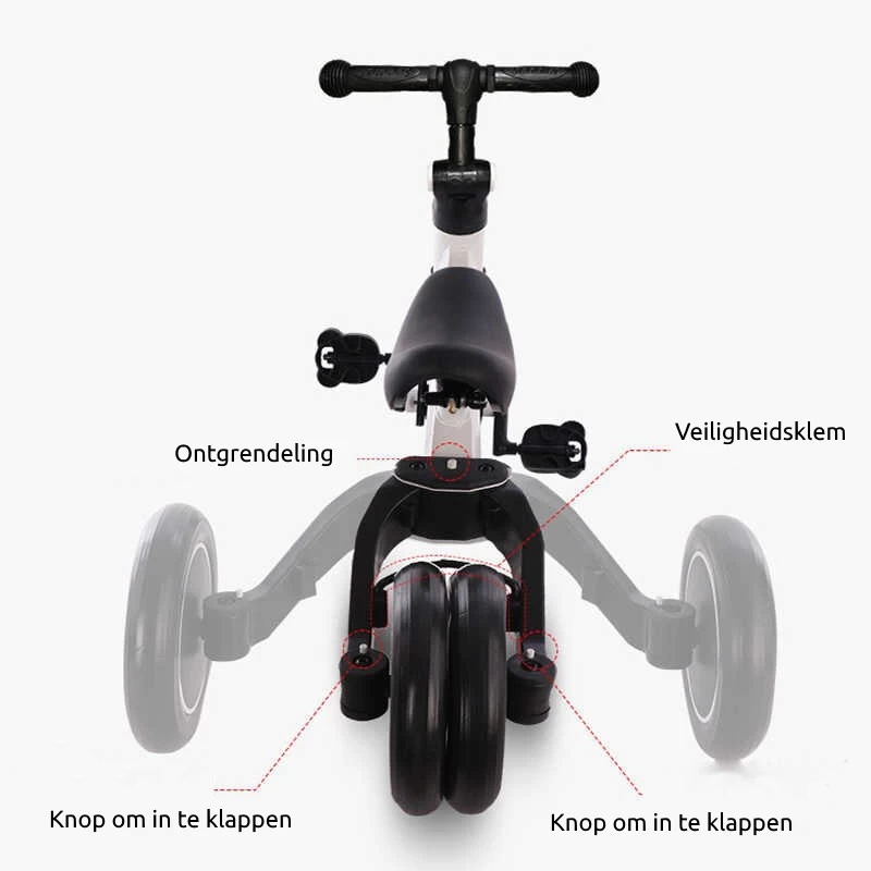 Eco Toys Rood 4-in-1 Loopfiets HC492494 6 Eco Toys Rood 4-in-1 Loopfiets HC492494 - Afbeelding 4