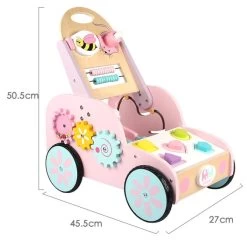 Eco Toys Roze Houten Activiteiten Loopwagen HC494888 12 Eco Toys Roze Houten Activiteiten Loopwagen HC494888 -Babywinkel Verkoop mamaloes eco toys roze houten activiteiten loopwagen hc494888 01