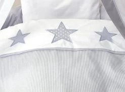 MamaLoes Grey Star De Luxe Wit Baby Wiegje 66759 -Babywinkel Verkoop mamaloes grey star de luxe wit baby wiegje 2 1