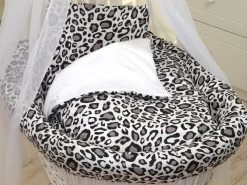 MamaLoes Panter Grijs Deluxe Wit Baby Wiegje 80749 -Babywinkel Verkoop mamaloes panter grijs deluxe wit baby wiegje 80749 1