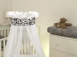 MamaLoes Panter Grijs Deluxe Wit Baby Wiegje 80749 -Babywinkel Verkoop mamaloes panter grijs deluxe wit baby wiegje 80749 2