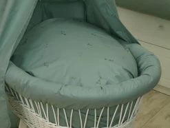 MamaLoes Pure Stonegreen Deluxe Wit Baby Wiegje 80635 -Babywinkel Verkoop mamaloes pure stonegreen deluxe wit baby wiegje 80635 3