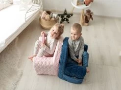 Albero Mio Velvet Navy Kinderfauteuil -Babywinkel Verkoop mamaloes velvet navy kinderfauteuil 3