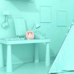 MOB Billy Roze Klok En Nachtlampje BILLY-PK-01 -Babywinkel Verkoop mob billy roze klok en nachtlampje billy pk 01 3