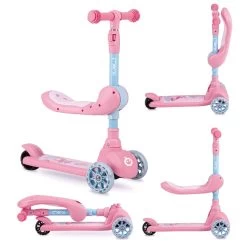Momi Kiuru Pink 2-in-1 Step/Loopfiets HUBA00034 -Babywinkel Verkoop momi kiuru pink 2 in 1 step loopfiets huba00036 10