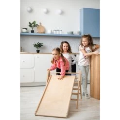 Luna Toys Naturel Houten Klimrek Met Glijbaan LU-36950 20 Luna Toys Naturel Houten Klimrek Met Glijbaan LU-36950 -Babywinkel Verkoop natural 4