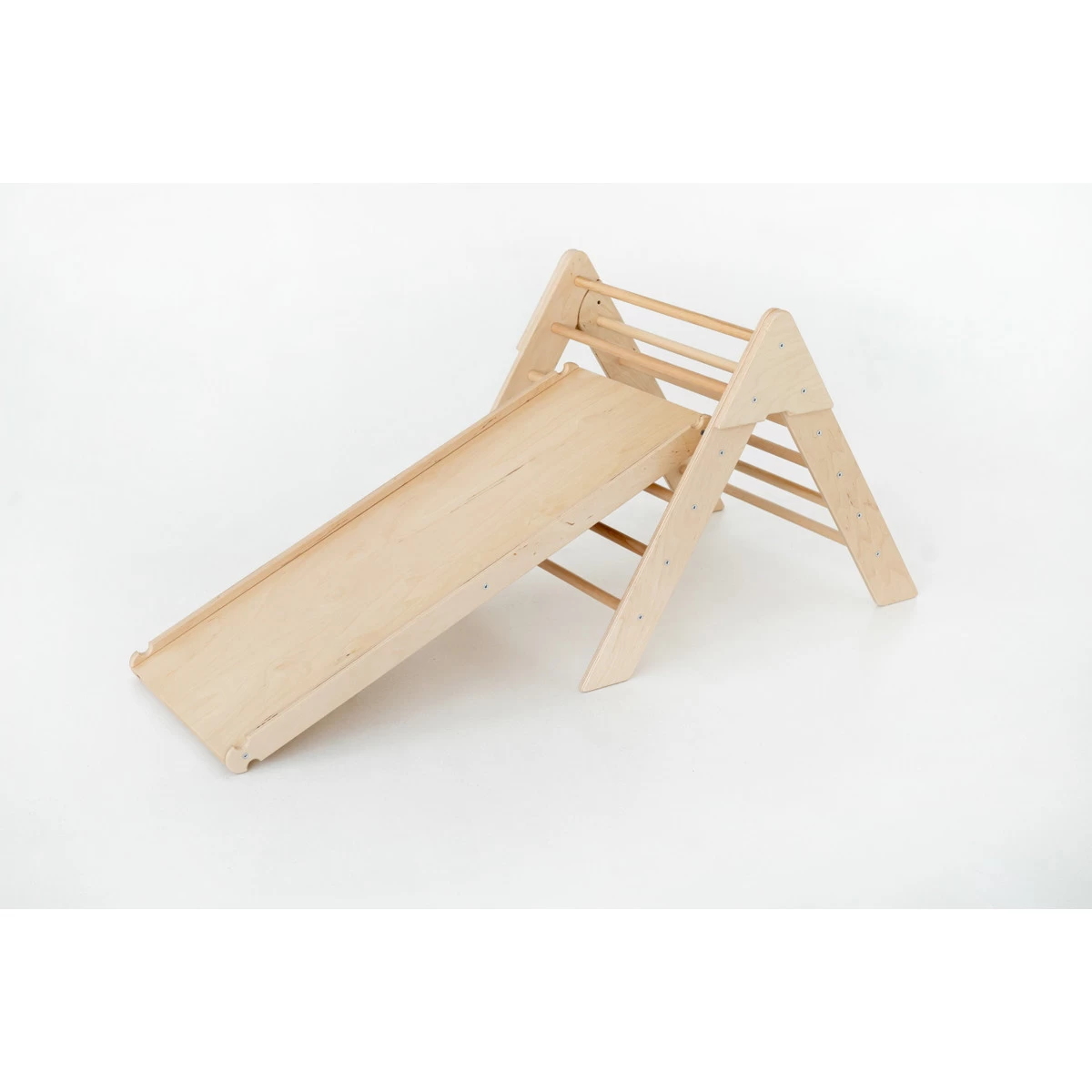 Luna Toys Naturel Houten Klimrek Met Glijbaan LU-36950 4 Luna Toys Naturel Houten Klimrek Met Glijbaan LU-36950 - Afbeelding 2