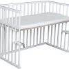 Amal II Piccolo Wit Babywieg Aan Bed Incl. Matras -Babywinkel Verkoop piccolo wit beuken hout baby wieg aan bed