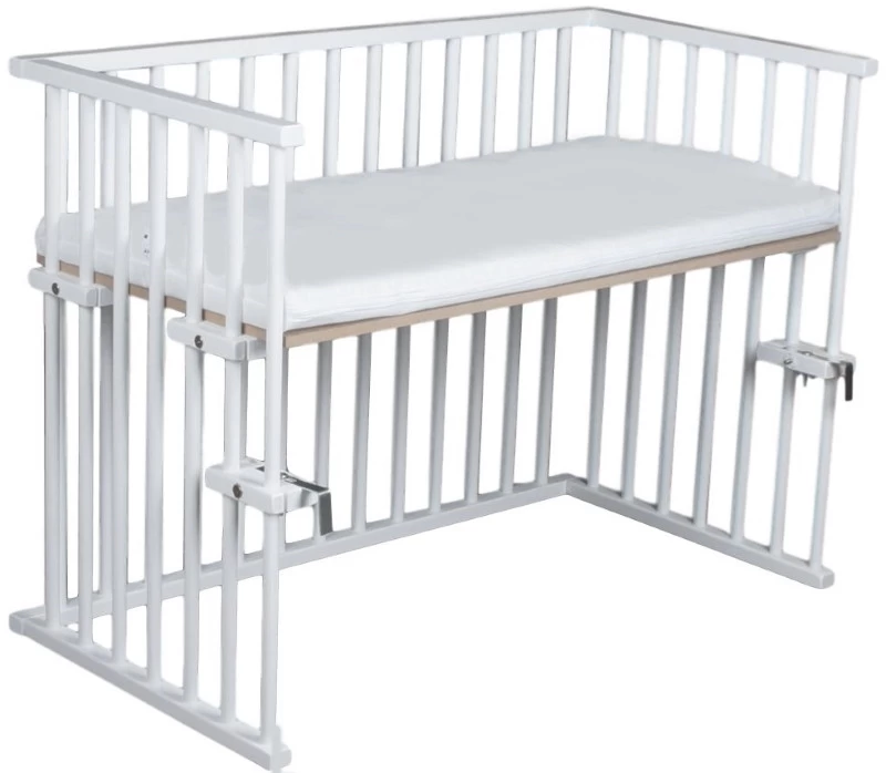 Amal II Piccolo Wit Babywieg Aan Bed Incl. Matras 3 Amal II Piccolo Wit Babywieg Aan Bed Incl. Matras