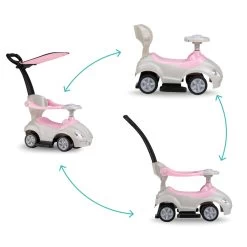 QKids Lolo Pink 2-in-1 Ride-on Loopauto QKIDS00006 -Babywinkel Verkoop qkids lolo pink 2 in 1 ride on loopauto qkids00006 7