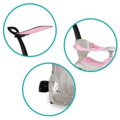 QKids Lolo Pink 2-in-1 Ride-on Loopauto QKIDS00006 -Babywinkel Verkoop qkids lolo pink 2 in 1 ride on loopauto qkids00006 8