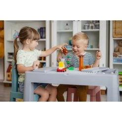 Tega Baby Teggi Grey/Old Rose/Turquoise Multifun 3-in-1 Tafel Met Twee Stoeltjes TI-011-174 -Babywinkel Verkoop tega baby teggi turquoisenavygrey multifun 3 in 1 tafel 2