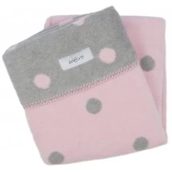 Zaffiro Grijs & Roze Gestipt 75 X 100 Cm Wiegdeken 15069