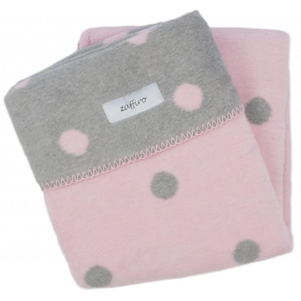 Zaffiro Grijs & Roze Gestipt 75 X 100 Cm Wiegdeken 15069 3 Zaffiro Grijs & Roze Gestipt 75 X 100 Cm Wiegdeken 15069