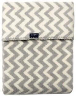 Zaffiro Grijs & Ecru Zigzag 75 X 100 Cm Wiegdeken 40771